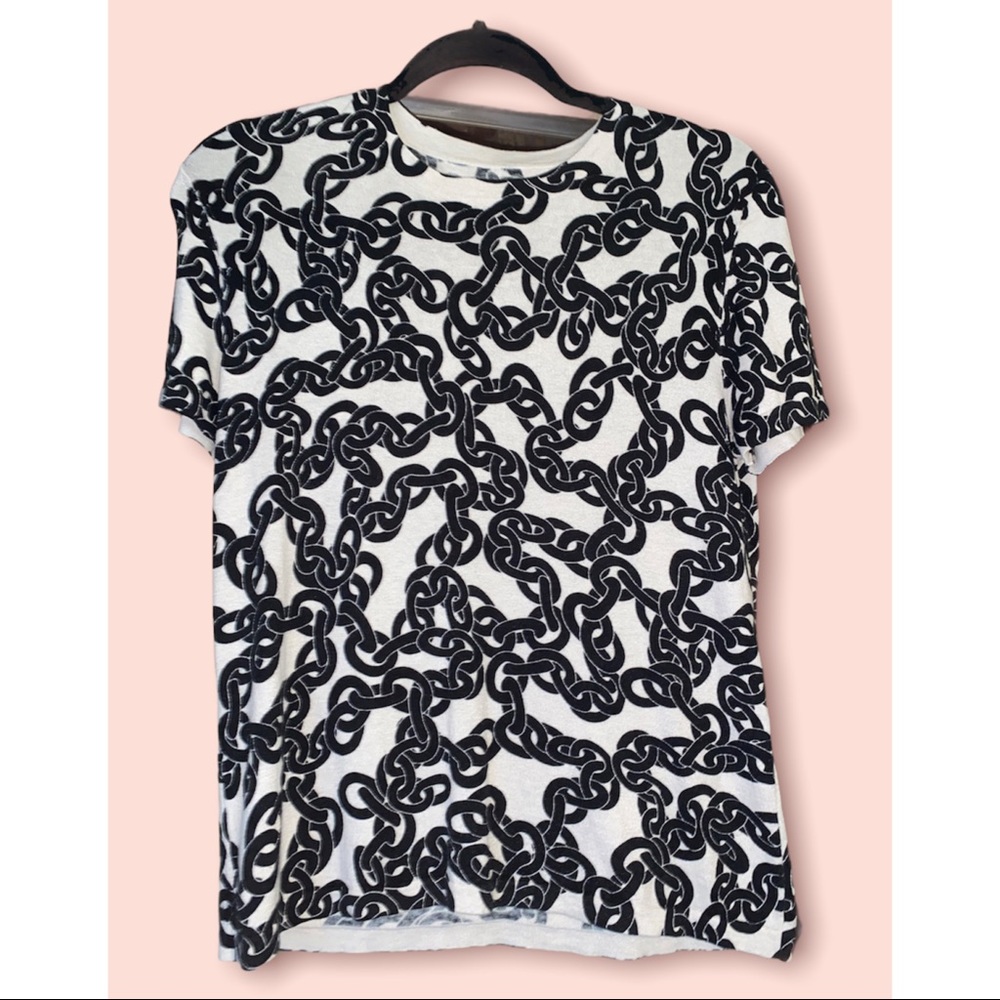 Authentic Diane Avon Furstenberg (DVF) Chainlink Top Silk/Cotton Blend Small
